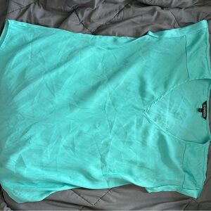 Express ocean blue v-neck shirt